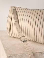 Bone Leather Plisse Clutch Bag - Image 4 of 6