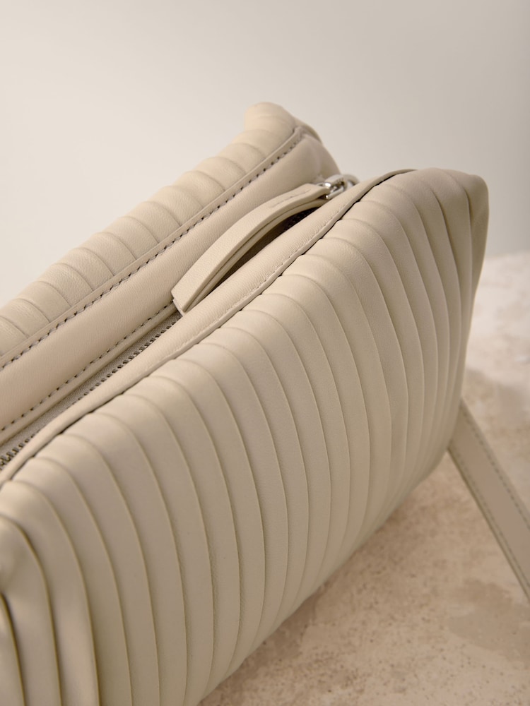 Bone Leather Plisse Clutch Bag - Image 6 of 6