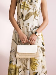 White Structured Hand Held Bag - Image 1 of 10