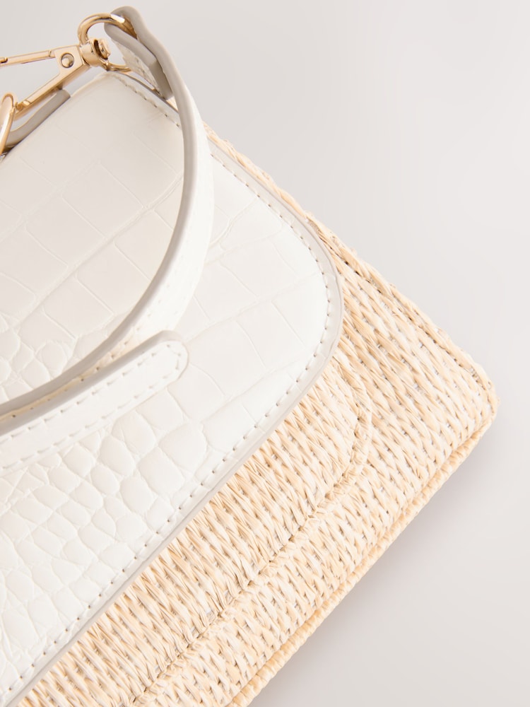 White Structured Hand Held Bag - Image 10 of 10