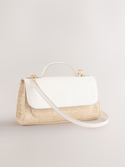 White Structured Hand Held Bag - Image 6 of 10