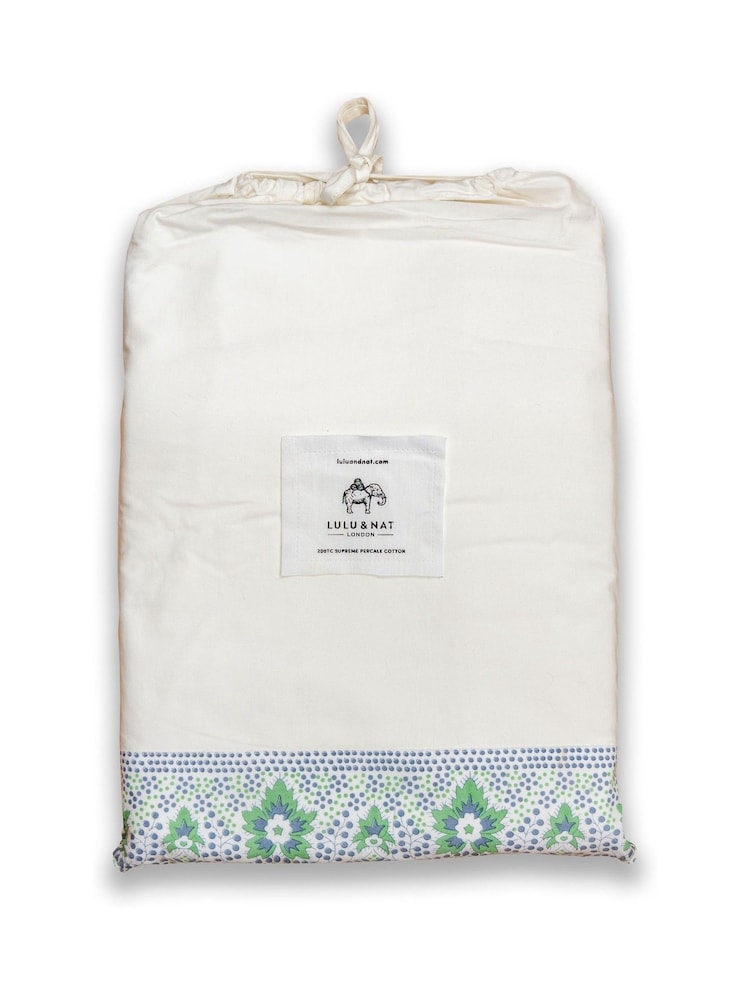 Lulu & Nat Cream 100% Cotton Vintage Leaf Bordered Bedlinen Set - Image 5 of 5
