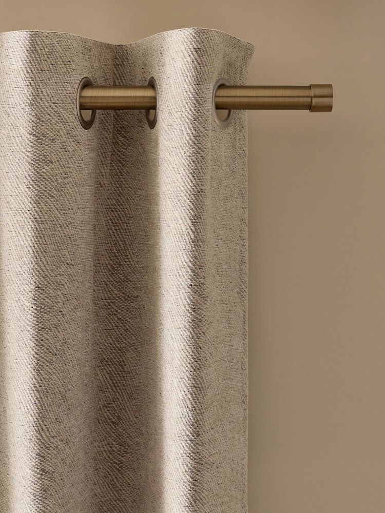 Natural Eyelet Heavyweight Chenille Wave Curtains - Image 1 of 5 Natural Eyelet Heavyweight Chenille Wave Curtains - Image 1 of 5