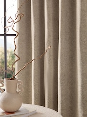 Natural Eyelet Heavyweight Chenille Wave Curtains - Image 3 of 5