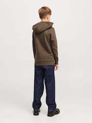 JACK & JONES JUNIOR Logo Brown Hoodie - Image 3 of 7
