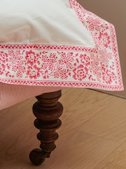 Lulu & Nat 100% Cotton Provence Kukallinen Bordered Vuodevaatteet setti - Kuva 3 / 4