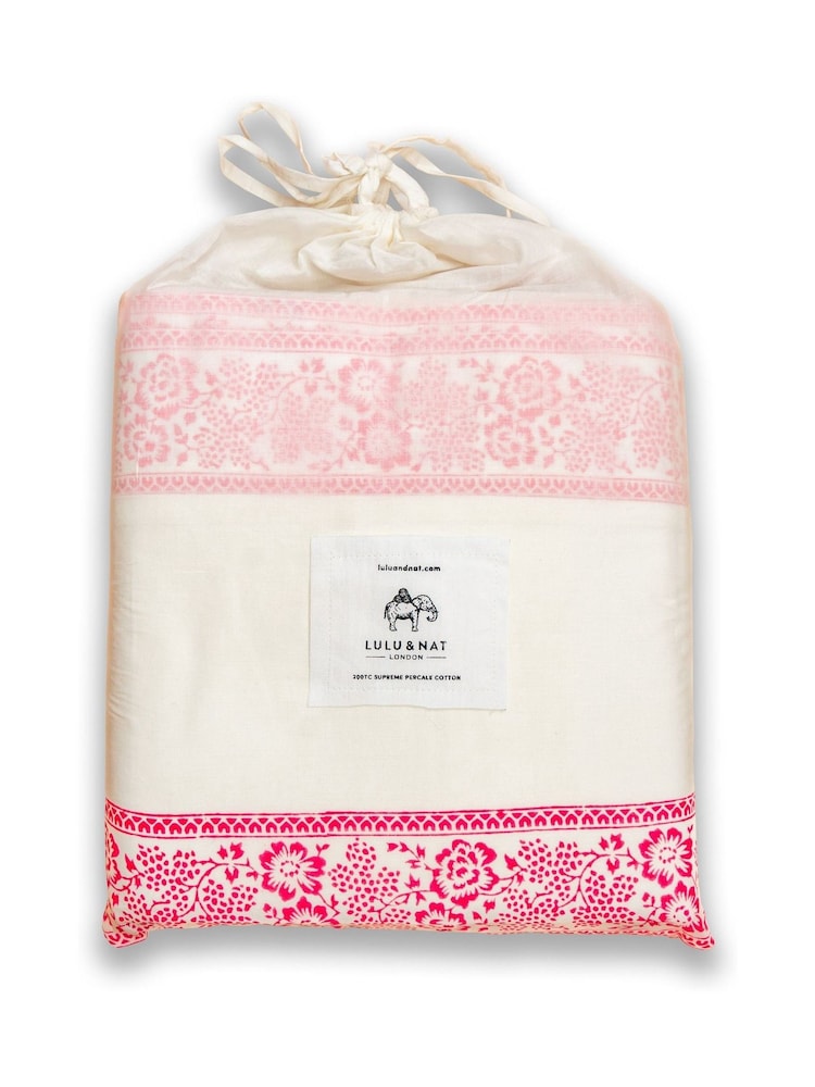 Lulu & Nat 100% Cotton Provence Kukallinen Bordered Vuodevaatteet setti - Kuva 4 / 4