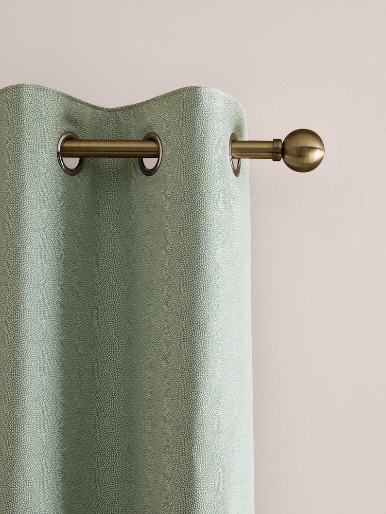 Duck Egg Blue Spot Jacquard Eyelet Lined Curtains - Image 1 of 5 Duck Egg Blue Spot Jacquard Eyelet Lined Curtains - Image 1 of 5