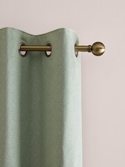 Duck Egg Blue Spot Jacquard Eyelet Lined Curtains - Image 4 of 5