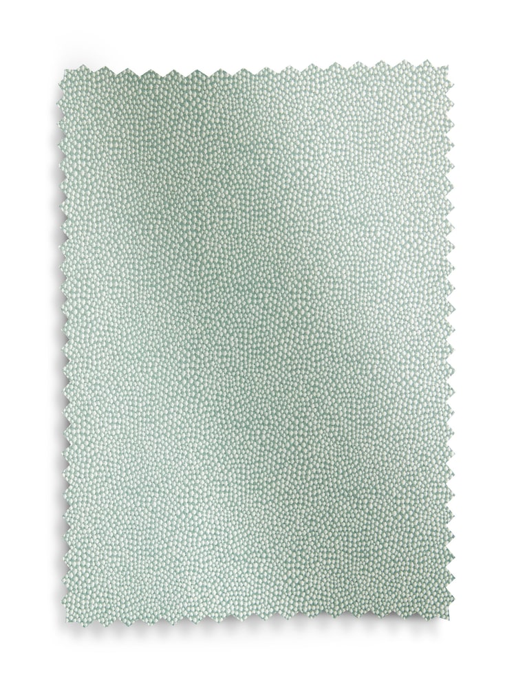 Duck Egg Blue Spot Jacquard Eyelet Lined Curtains - Image 5 of 5