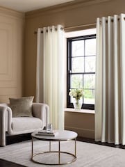 White Spot Jacquard Eyelet Lined Curtains - Image 1 of 5