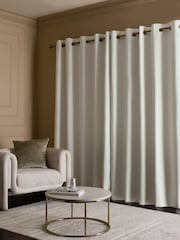 White Spot Jacquard Eyelet Lined Curtains - Image 2 of 5