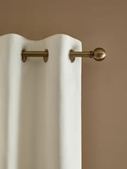 White Spot Jacquard Eyelet Lined Curtains - Image 4 of 5