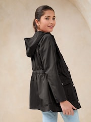 Lipsy Black Shower Resistant Lightweight Rain Coat (4-16yrs) - Image 5 of 5