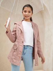 Lipsy Pink Shower Resistant Lightweight Rain Coat (4-16yrs) - Image 1 of 5