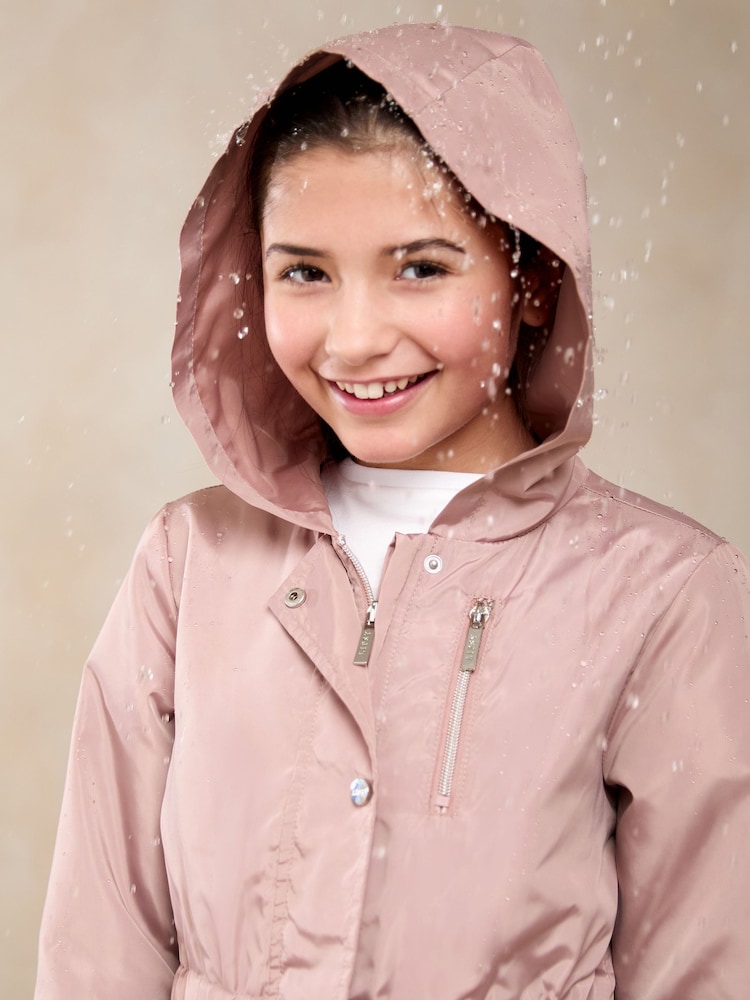 Lipsy Pink Shower Resistant Lightweight Rain Coat (4-16yrs) - Image 2 of 5