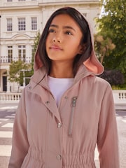 Lipsy Pink Shower Resistant Lightweight Rain Coat (4-16yrs) - Image 3 of 5