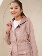 Lipsy Pink Shower Resistant Lightweight Rain Coat (4-16yrs) - Image 4 of 5