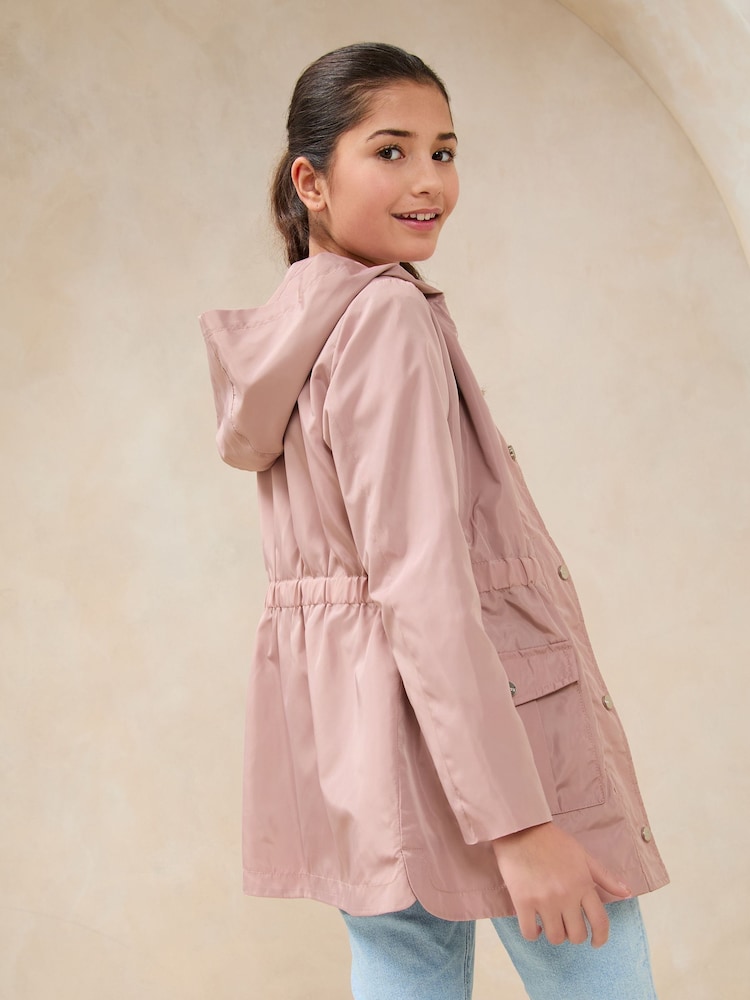 Lipsy Pink Shower Resistant Lightweight Rain Coat (4-16yrs) - Image 5 of 5