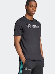 Черный/белый - adidas Mercedes AMG Petronas Formula One Team DNA T-Shirt - Image 3 of 7