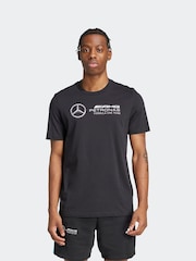 adidas Black/White Mercedes AMG Petronas Formula One Team DNA Graphic T-Shirt - Image 1 of 7