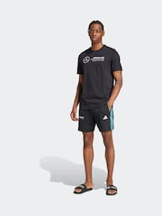 adidas Black/White Mercedes AMG Petronas Formula One Team DNA Graphic T-Shirt - Image 3 of 7