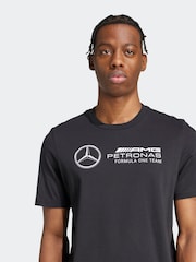 adidas Black/White Mercedes AMG Petronas Formula One Team DNA Graphic T-Shirt - Image 5 of 7