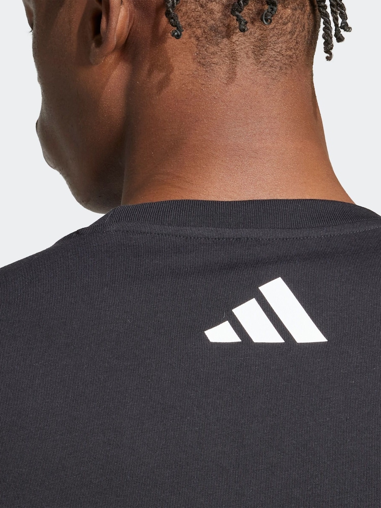 adidas Black/White Mercedes AMG Petronas Formula One Team DNA Graphic T-Shirt - Image 6 of 7