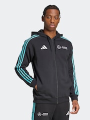 adidas Black/White Mercedes AMG Petronas Formula One Team DNA FullZip Hoodie - Image 3 of 7