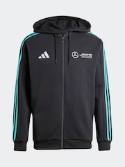 adidas Black/White Mercedes AMG Petronas Formula One Team DNA FullZip Hoodie - Image 7 of 7