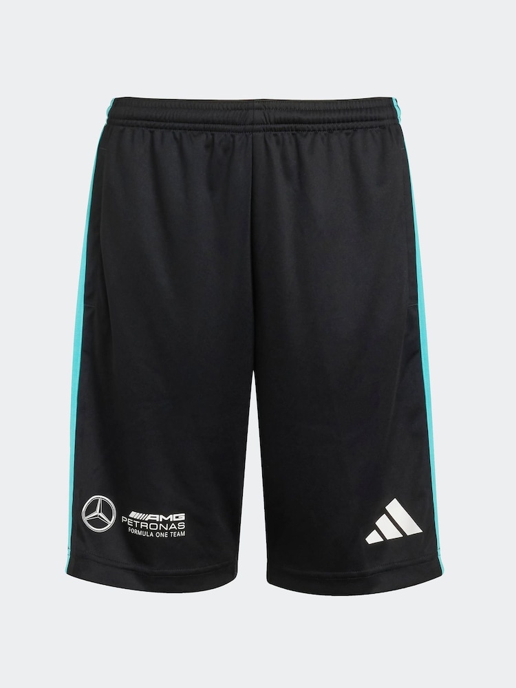 adidas Black/White Mercedes AMG Petronas Formula One Team DNA Shorts - Image 1 of 5 adidas Black/White Mercedes AMG Petronas Formula One Team DNA Shorts - Image 1 of 5