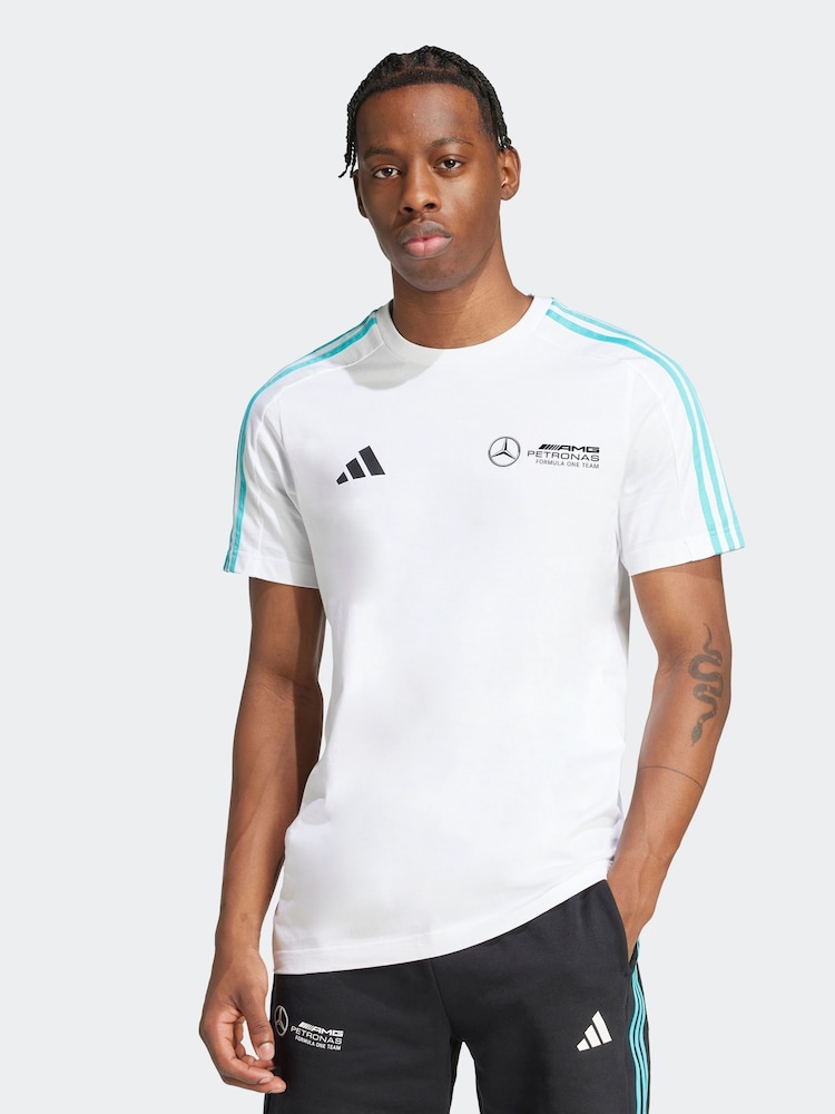 adidas White/Black Mercedes AMG Petronas Formula One Team DNA T-Shirt - Image 3 of 7
