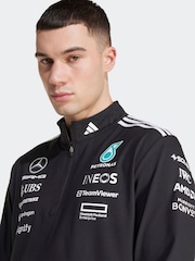 adidas Black/White Mercedes AMG Petronas Formula One Team 1/4 Zip Sweatshirt - Image 5 of 7