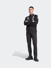 adidas Black/White Mercedes AMG Petronas Formula One Team 1/4 Zip Sweatshirt - Image 6 of 7