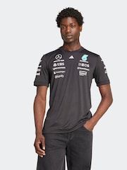 Черная майка водителя команды Формулы-1 Mercedes AMG Petronas от adidas - Изображение 1 из 7