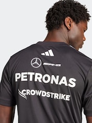Черная майка водителя команды Формулы-1 Mercedes AMG Petronas от adidas - Изображение 6 из 7