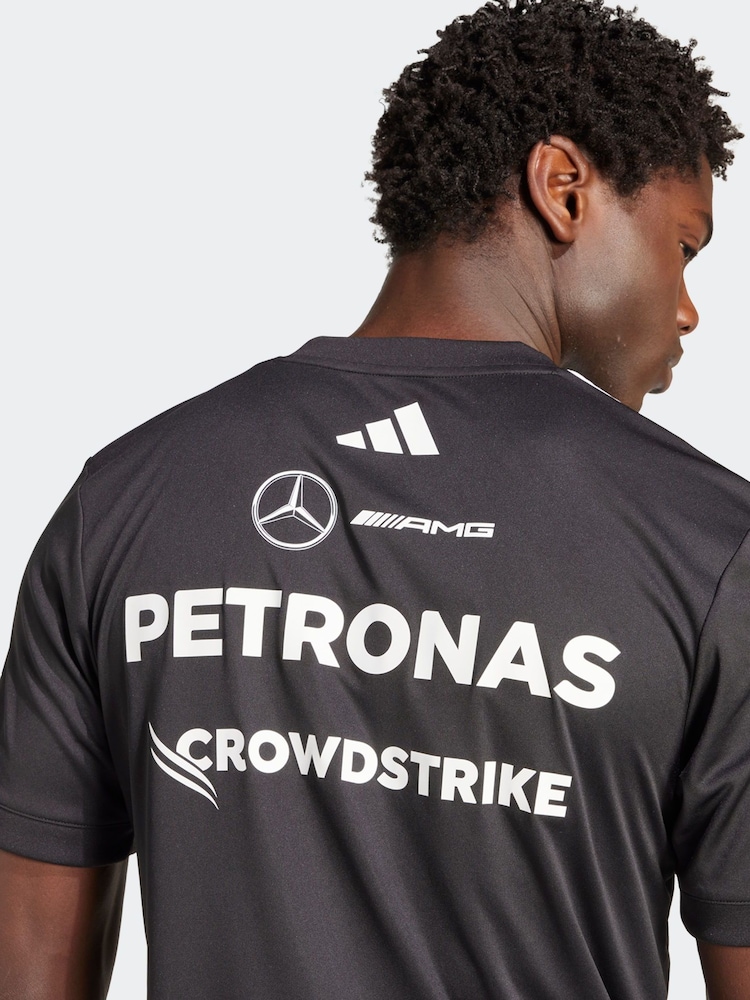adidas Black/White Mercedes AMG Petronas Formula One Team Black Driver Jersey - Image 6 of 7