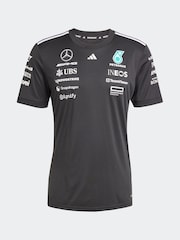 Черная майка водителя команды Формулы-1 Mercedes AMG Petronas от adidas - Изображение 7 из 7