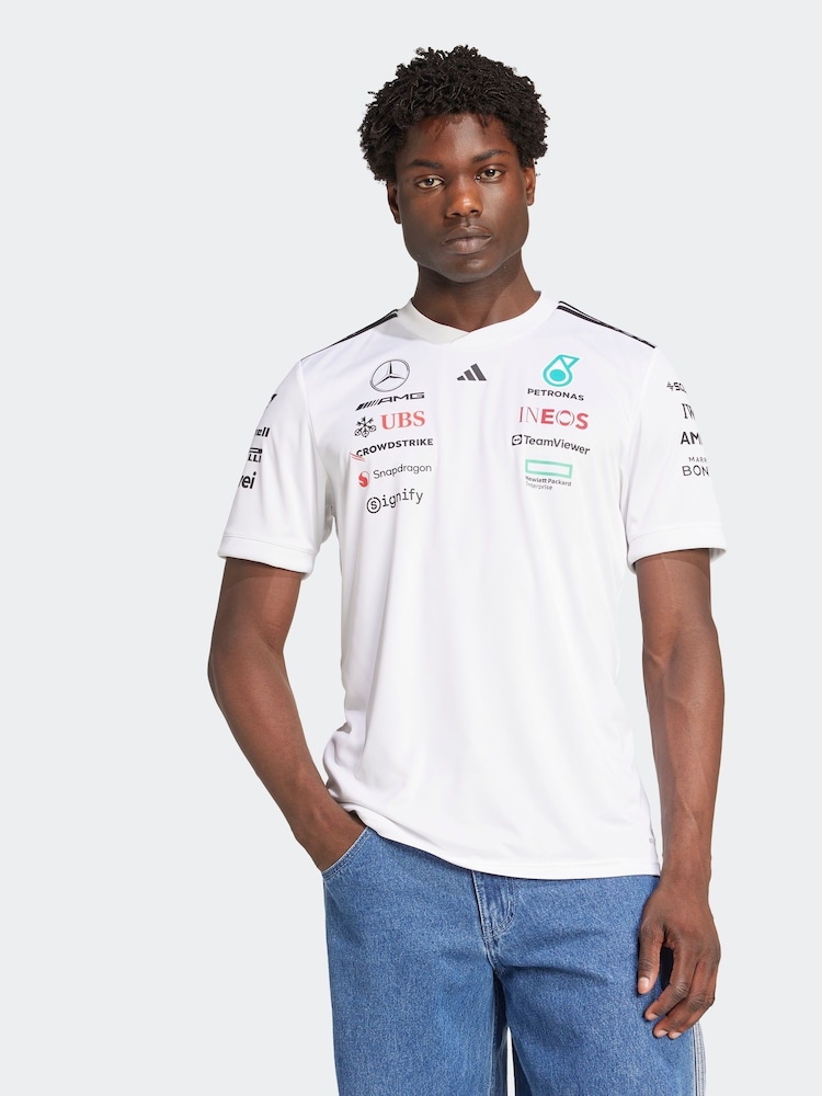 adidas Mercedes AMG Petronas Formula One Team White Driver Jersey - Image 1 of 7