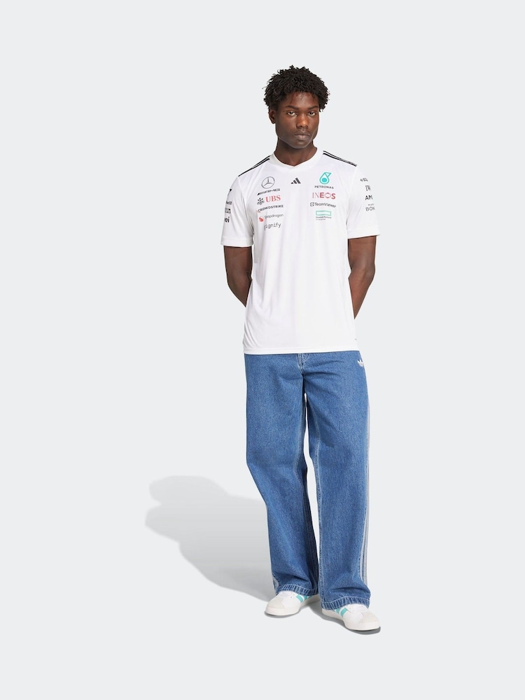 adidas Mercedes AMG Petronas Formula One Team White Driver Jersey - Image 3 of 7