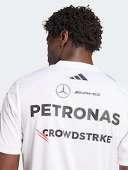 adidas Mercedes AMG Petronas Formula One Team White Driver Jersey - Image 6 of 7