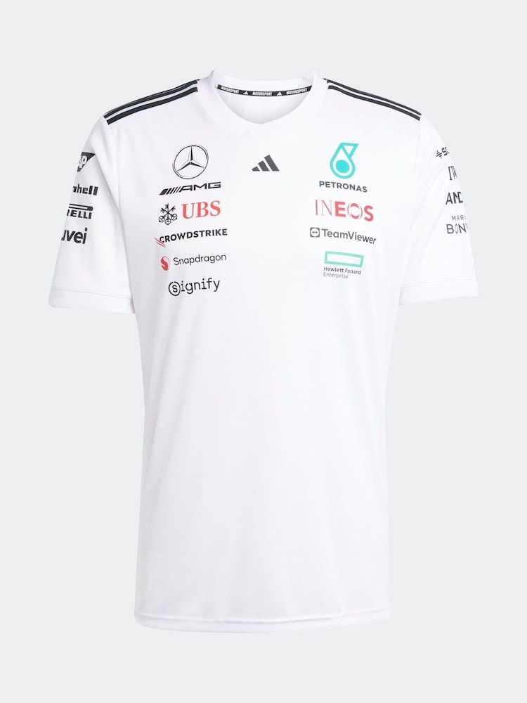 adidas Mercedes AMG Petronas Formula One Team White Driver Jersey - Image 7 of 7