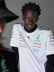 adidas White/Black Mercedes AMG Petronas Formula One Team White Driver Jersey - Image 8 of 15