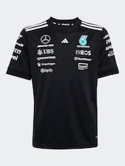 adidas Black/White Mercedes AMG Petronas Formula One Team DNA Shorts - Image 1 of 5