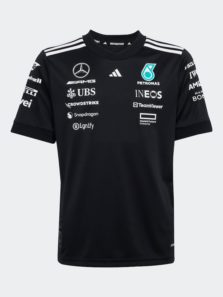 adidas Black/White Mercedes AMG Petronas Formula One Team DNA Shorts - Image 1 of 5