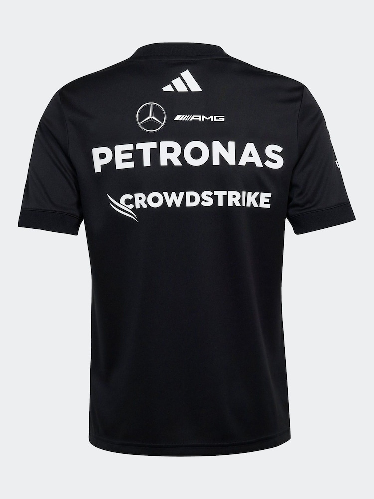 adidas Black/White Mercedes AMG Petronas Formula One Team DNA Shorts - Image 2 of 5