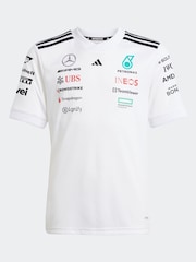 adidas White/Black Mercedes AMG Petronas Formula One Team Driver T-Shirt - Image 1 of 5