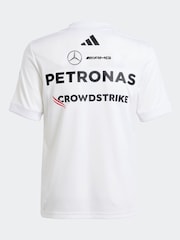 adidas White/Black Mercedes AMG Petronas Formula One Team Driver T-Shirt - Image 2 of 5