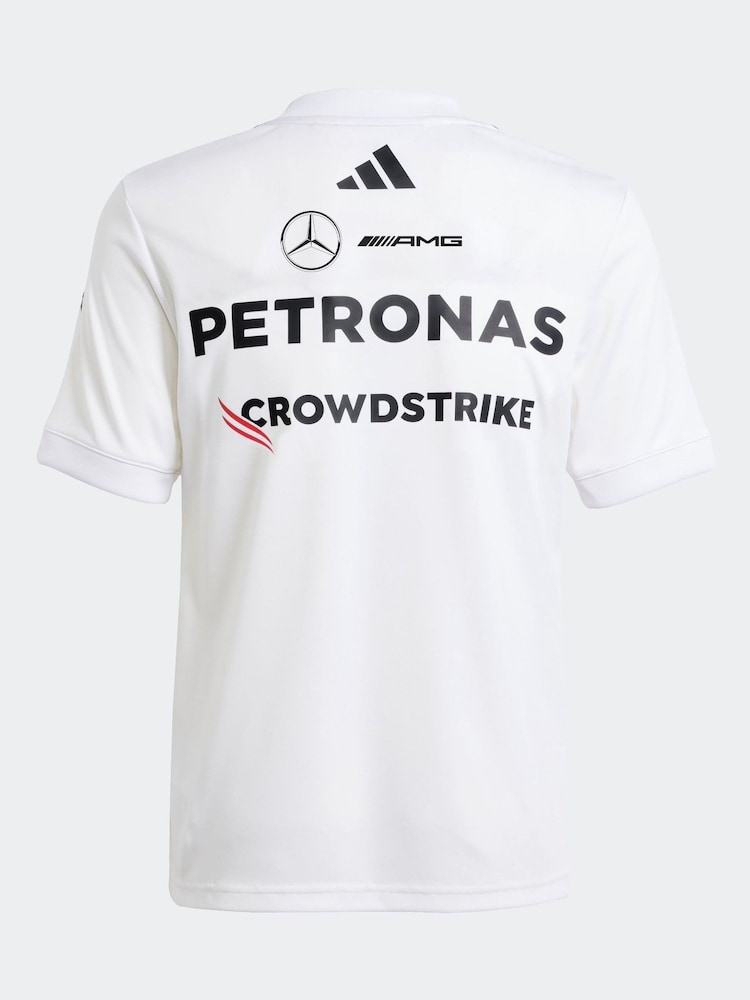 adidas White/Black Mercedes AMG Petronas Formula One Team Driver T-Shirt - Image 2 of 5