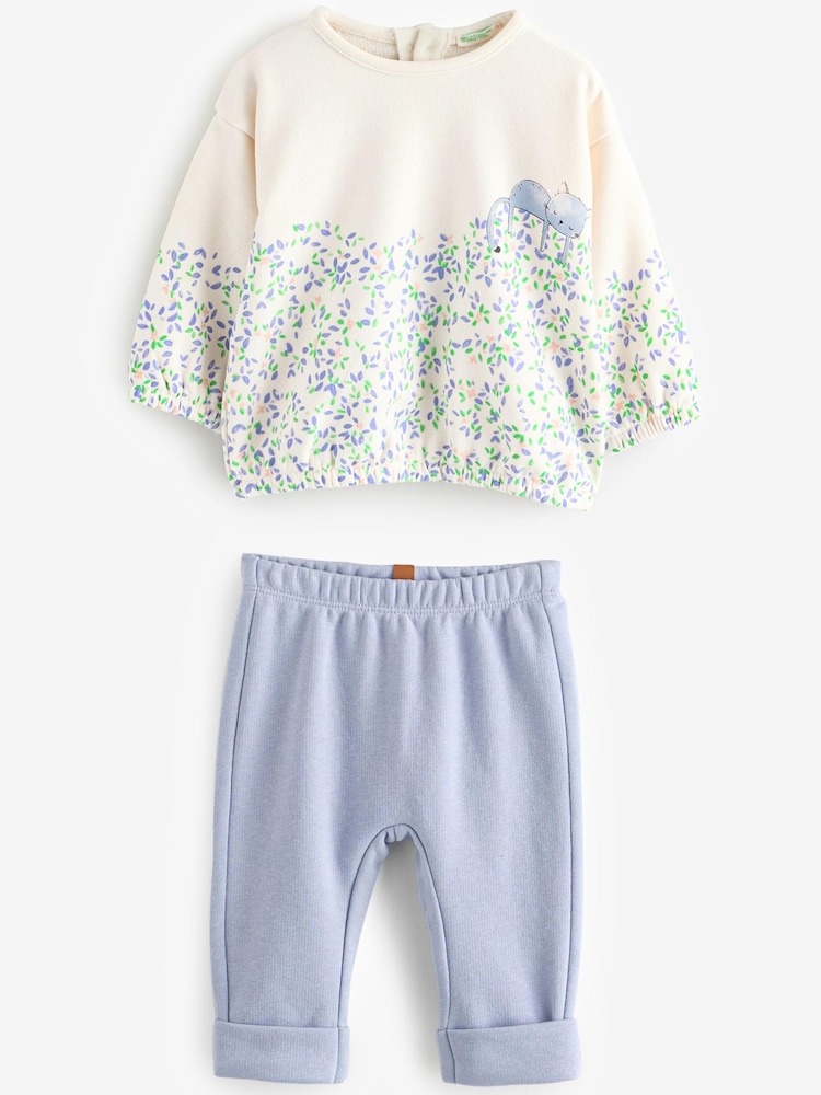 Benetton Baby Blue Stretch Fleece 2 Piece Set - Image 1 of 1